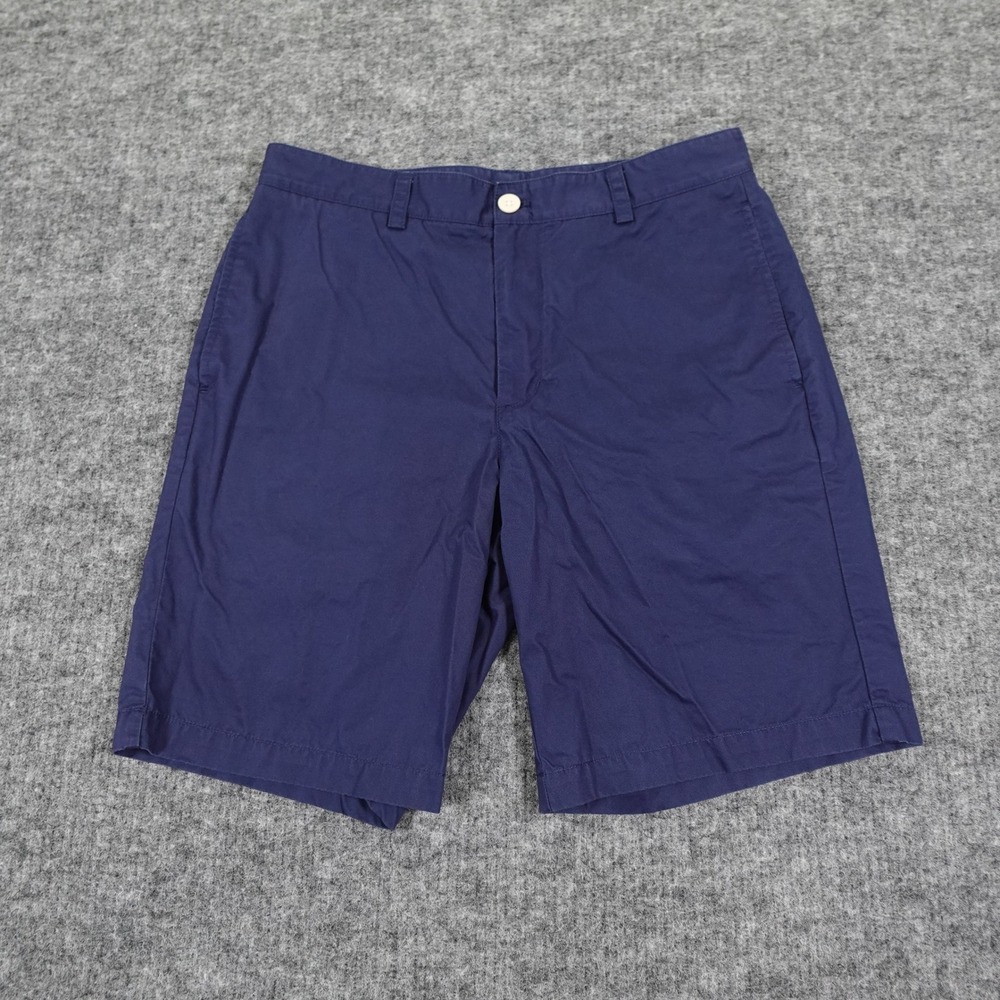 Vineyard Vines Club Shorts Mens 32 Navy Blue Cotton Twill Casual Chino